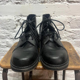 DIRK BIKKEMBERGS
BLACK BOOTS WITH METAL LACED HEELS
SIZE 41