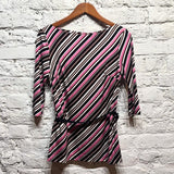 PRADA
PINK/NAVY/BROWN/WHITE STRIPE TOP