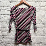 PRADA
PINK/NAVY/BROWN/WHITE STRIPE TOP