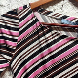 PRADA
PINK/NAVY/BROWN/WHITE STRIPE TOP