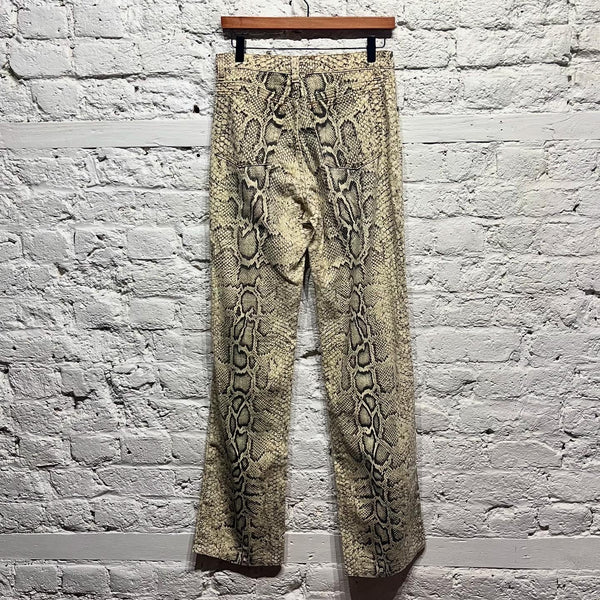 ROBERTO CAVALLI
SNAKESKIN PRINT JEANS
SIZE S (APPROX 28”)