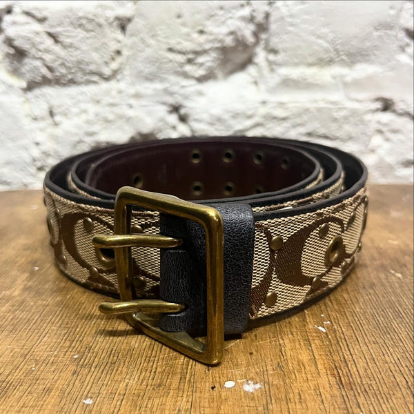 COACH LOGO PRINT BELT