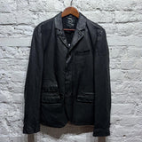 ALEXANDER MCQUEEN
MCQ
BLACK LEATHER JACKET 3 BUTTON