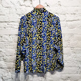 PAUL SMITH 
PS BLUE YELLOW FLORAL PRINT SHIRT