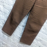 MARNI 
BROWN / WHITE PRINT TROUSERS