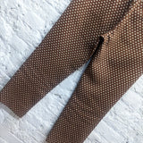 MARNI 
BROWN / WHITE PRINT TROUSERS