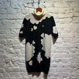 LOVE, MOSCHINO BLACK/CREAM ROLL NECK