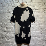 LOVE, MOSCHINO BLACK/CREAM ROLL NECK