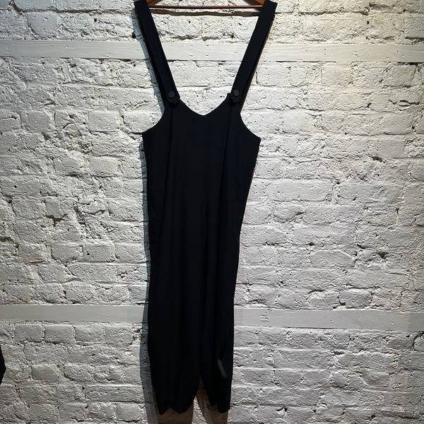 EMPORIO ARMANI BLACK JUMPSUIT WITH BRACES