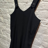 EMPORIO ARMANI BLACK JUMPSUIT WITH BRACES