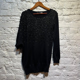 LOVE, MOSCHINO BLACK ASYMMETRIC DRESS