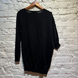 LOVE, MOSCHINO BLACK ASYMMETRIC DRESS