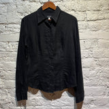 ARMANI JEANS BLACK LINEN SHIRT