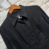 ARMANI JEANS BLACK LINEN SHIRT