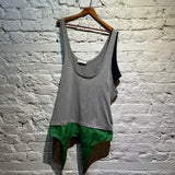 KIKO KOSTADINOV GREY/BLACK/GREEN VEST TOP