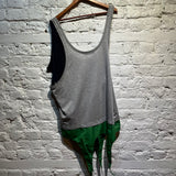 KIKO KOSTADINOV GREY/BLACK/GREEN VEST TOP