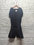 SACAI
BLUE KNIT TOP/BLACK SATIN SHORTS COMBO DRESS