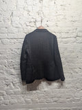 COMME DES GARÇONS MAINLINE AD 2017 BLACK AND LUREX SADDLE POCKET JACKET