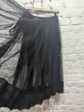 SIMONE ROCHA
BLACK SHEER/WHITE LACE RUCHED SKIRT