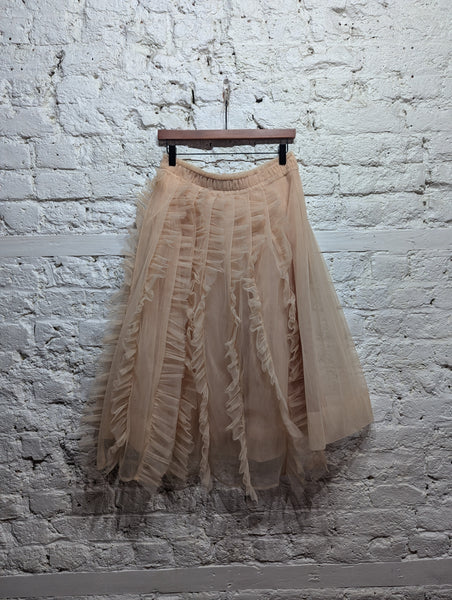 SIMONE ROCHA X H&M
NUDE SHEER FRILL RUCHED SKIRT