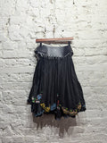 CHOPOVA LOWENA 
BLACK  MINI SKIRT WITH EMBROIDERED HEM