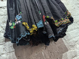 CHOPOVA LOWENA 
BLACK  MINI SKIRT WITH EMBROIDERED HEM