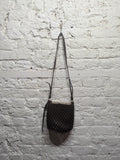 DEL VAUX
BROWN WOVEN LEATHER HANDBAG