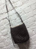 DEL VAUX
BROWN WOVEN LEATHER HANDBAG