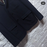 COMME DES GARÇONS HOMME NAVY TWILL JACKET WITH CAMO LINING
