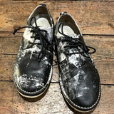 MARSELL
BLACK & WHITE LEATHER
PRINT LACE UP SHOES 40