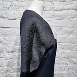 CHALAYAN
TEXTURED STEEL BLUE DRESS
