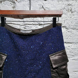 SACAI LUCK
WOOL CHAIN SKIRT
SIZE 2