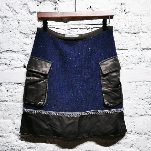 SACAI LUCK
WOOL CHAIN SKIRT
SIZE 2