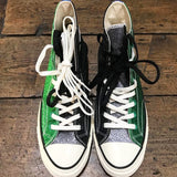 JW ANDERSON
CONVERSE CHUCKS
BLACK GREEN BLUE
GLITTER uk 9