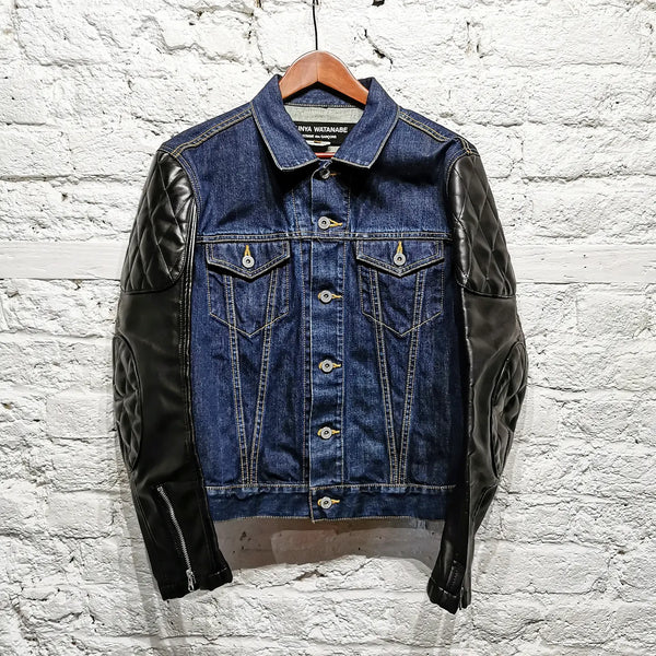 JUNYA WATANABE
DENIM JACKET
WITH LEATHER BIKER SLEEVES