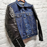 JUNYA WATANABE
DENIM JACKET
WITH LEATHER BIKER SLEEVES