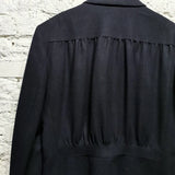 ISSEY MIYAKE 
ARCHIVE 1980'S NAVY WOOL DOUBLE BREASTED JACKET