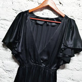 SEE BY CHLOE 
BLACK SILK DRESS