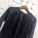 ISSEY MIYAKE 
BLACK VELVET SHIMMER TOP