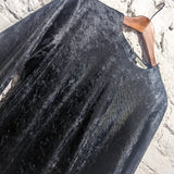 ISSEY MIYAKE 
BLACK VELVET SHIMMER TOP